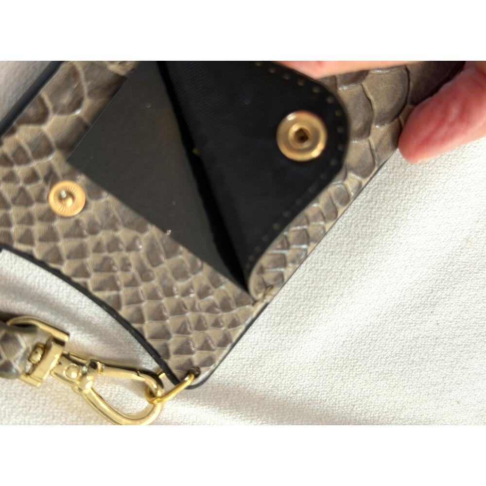 Bandolier Luxury Crossbody iPhone 6/6S Leather Phone Case - Taupe/Gold NWT - Picture 2 of 6